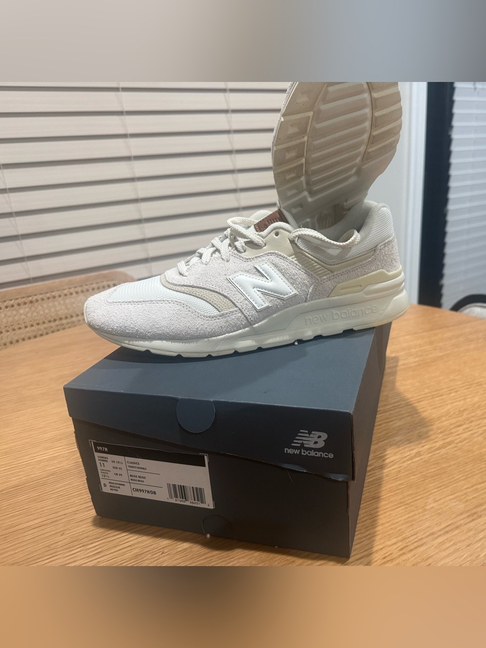 New Balance Kids Cream Beige Mesh & Suede Sneakers